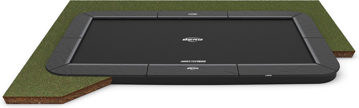 BERG Sport Flatground Trampoline Rechthoekig Champion Grijs 330 cm 14+