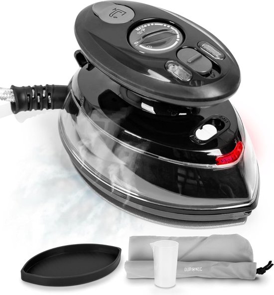 Reisstrijkijzer - Draagbare strijkmachines - Mini Strijkijzer - Stoomstrijkijzer Travel - Inklapbaar - Sprayfunctie - Stomend Effect - Travel Iron - Strijkijzer - Reisstrijkijzer Klein – Zwart