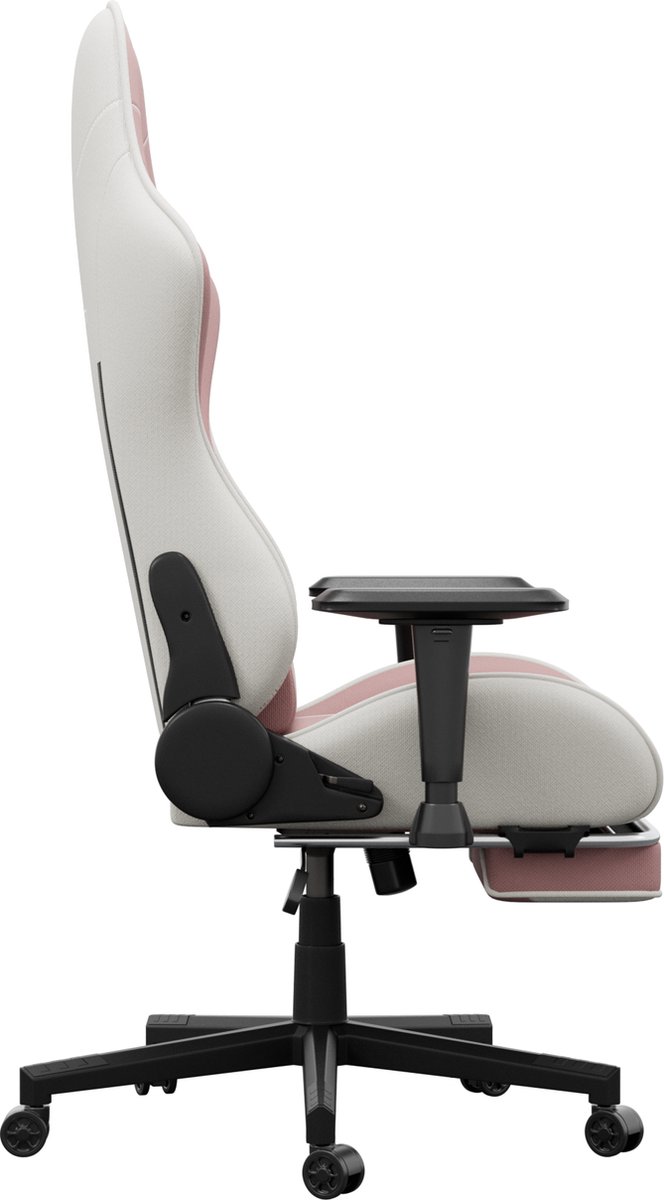 Afbeelding 2 van Gamestoel - Gaming Stoel - Gaming Chair - Game Stoel - HICON® Splendore - Stoffen - Roos