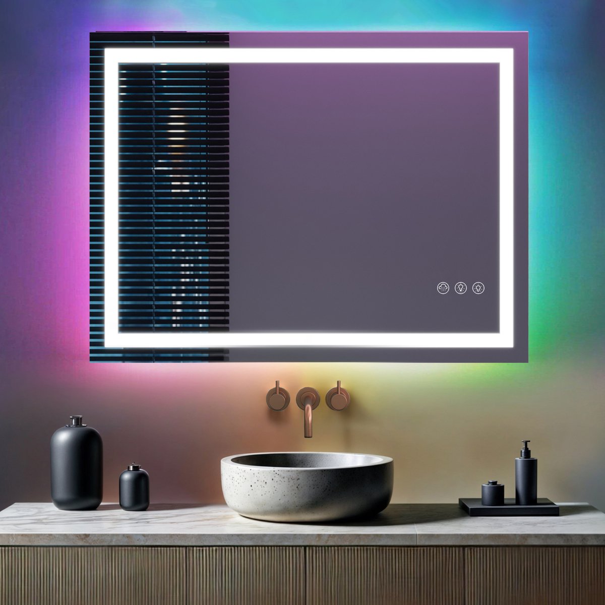 Lumoire® Spiegel Met Verlichting - 80 x 60 CM - Badkamerspiegel - Badkamer Spiegel