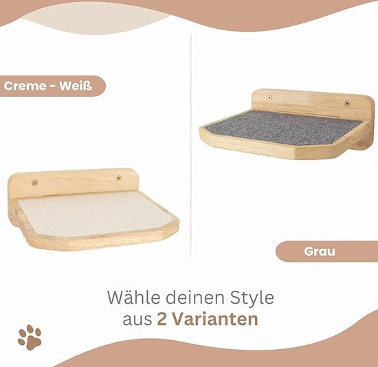 Pawhut Homcom D33-003 huisdiertrap voor katten en honden, 3 vakken, model 2, crème