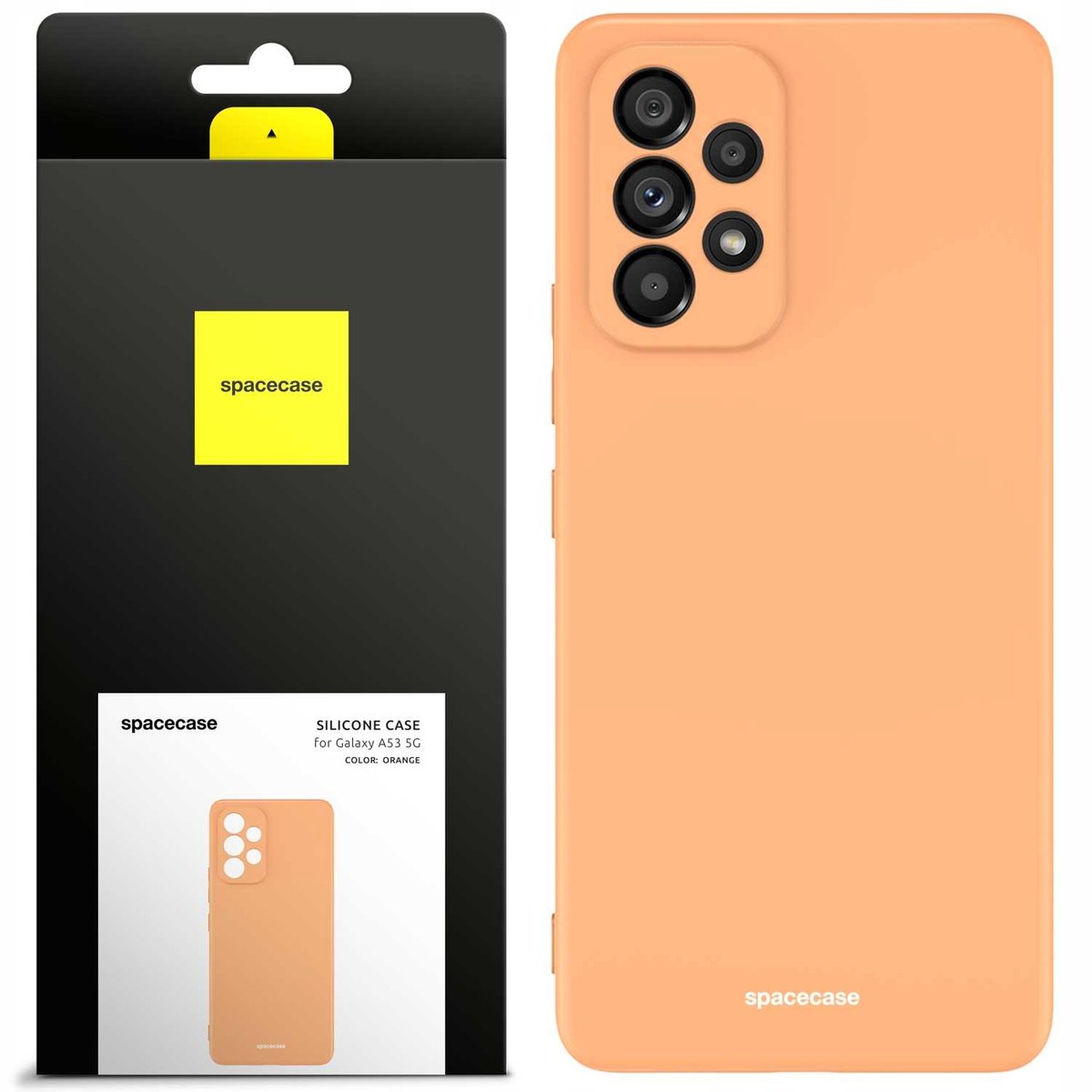 Spacecase Siliconen Hoesje Galaxy A53 5G Voor Telefoon Oranje