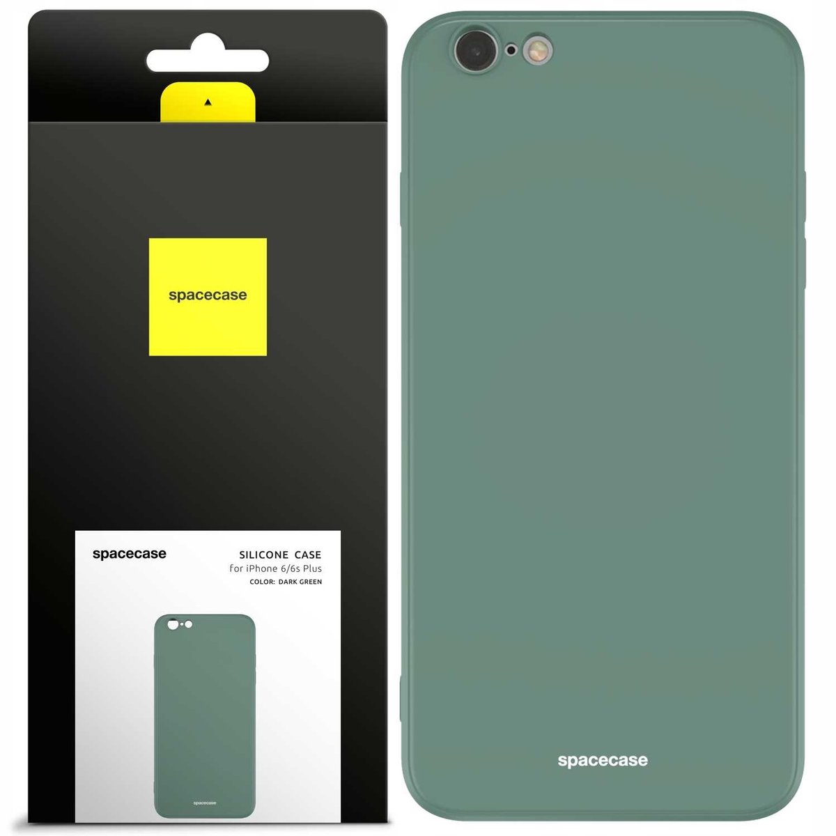 Spacecase Siliconen Hoesje Voor Iphone 6 6S Plus Donkergroene Cover