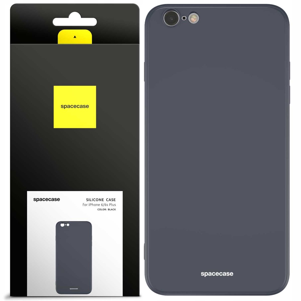 Spacecase Siliconen Hoesje Voor Iphone 6 6S Plus Zwarte Cover