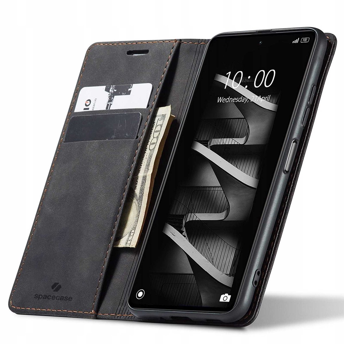Spacecase Case Cover Voor Poco X5 Pro Note 12 Pro Zwart