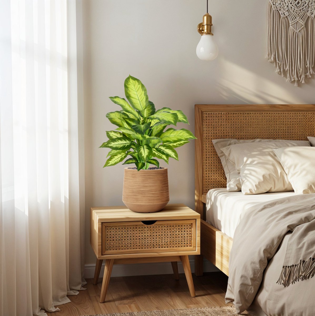 maxifleur Kunstplanten Dieffenbachia Kunstplant 55cm Groen