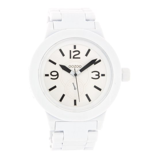 OOZOO Timepieces Witte horloge met witte kunststof horlogeband