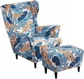 Hoes voor Fauteuil en Poef - Crème Jacquard