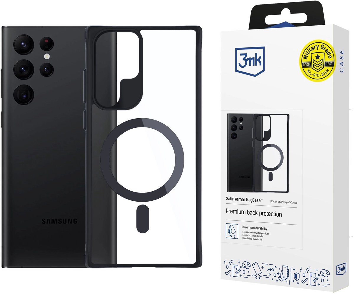 Hoesje voor Samsung Galaxy S22 Ultra 5G - 3mk Satin Armor MagCase