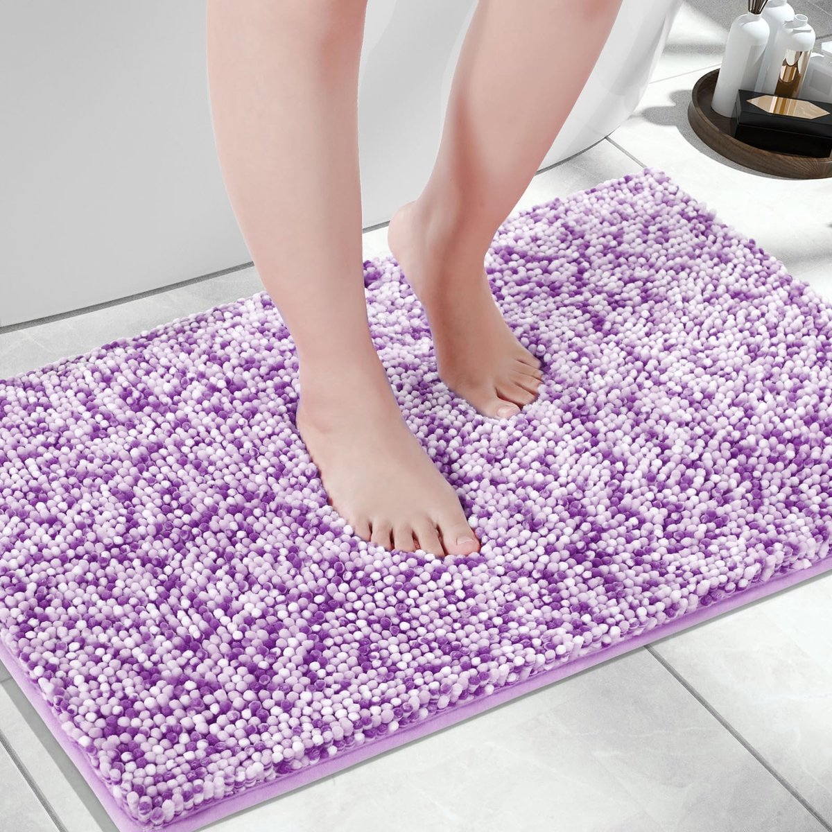 My Ninki ® Extra Zachte Antislip Badmat met Luxe Chenille, Waterabsorberend en Machinewasbaar, 51 x 81 cm