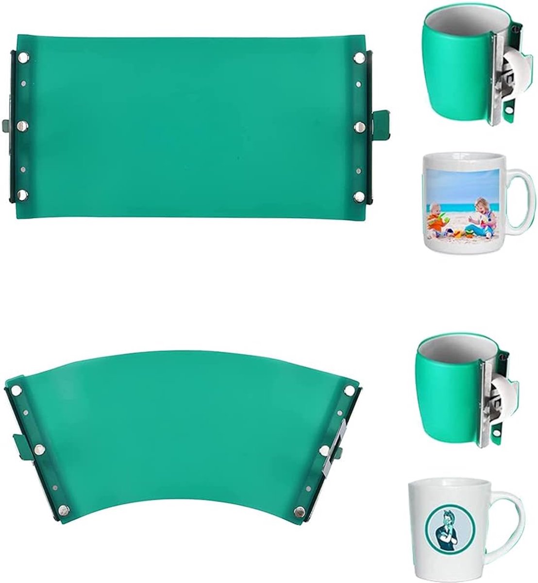Siliconen Bekerklemmen Set voor Sublimatie - Geschikt voor 15oz & 11oz Bekers (2 Stuks)