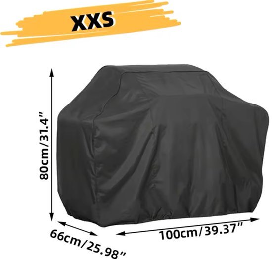 TammaT - Housse BBQ - Housse de protection imperméable - Protection UV - Taille M 150 x 100 x 125 cm - Avec cordon de serrage