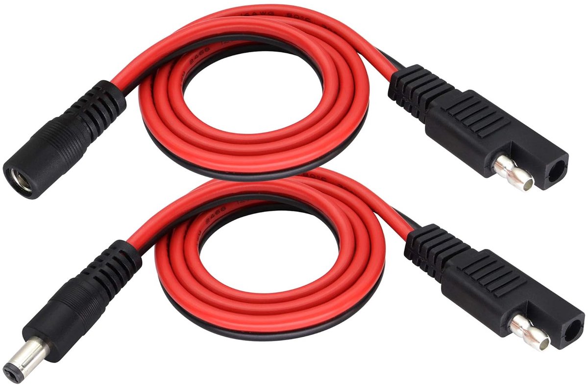 SAE naar DC 5,5 x 2,1 mm Adapterkabel voor Zonnepaneel en Automotive