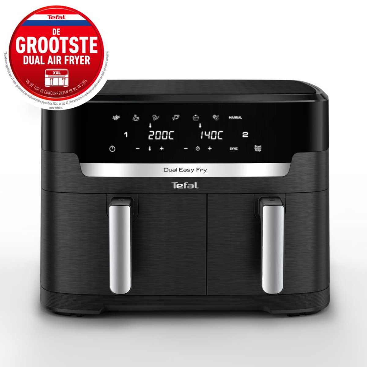 Tefal Easy Fry Dual XXL EY9428 - Dubbele Airfryer XXL - 11L - afbeelding 2