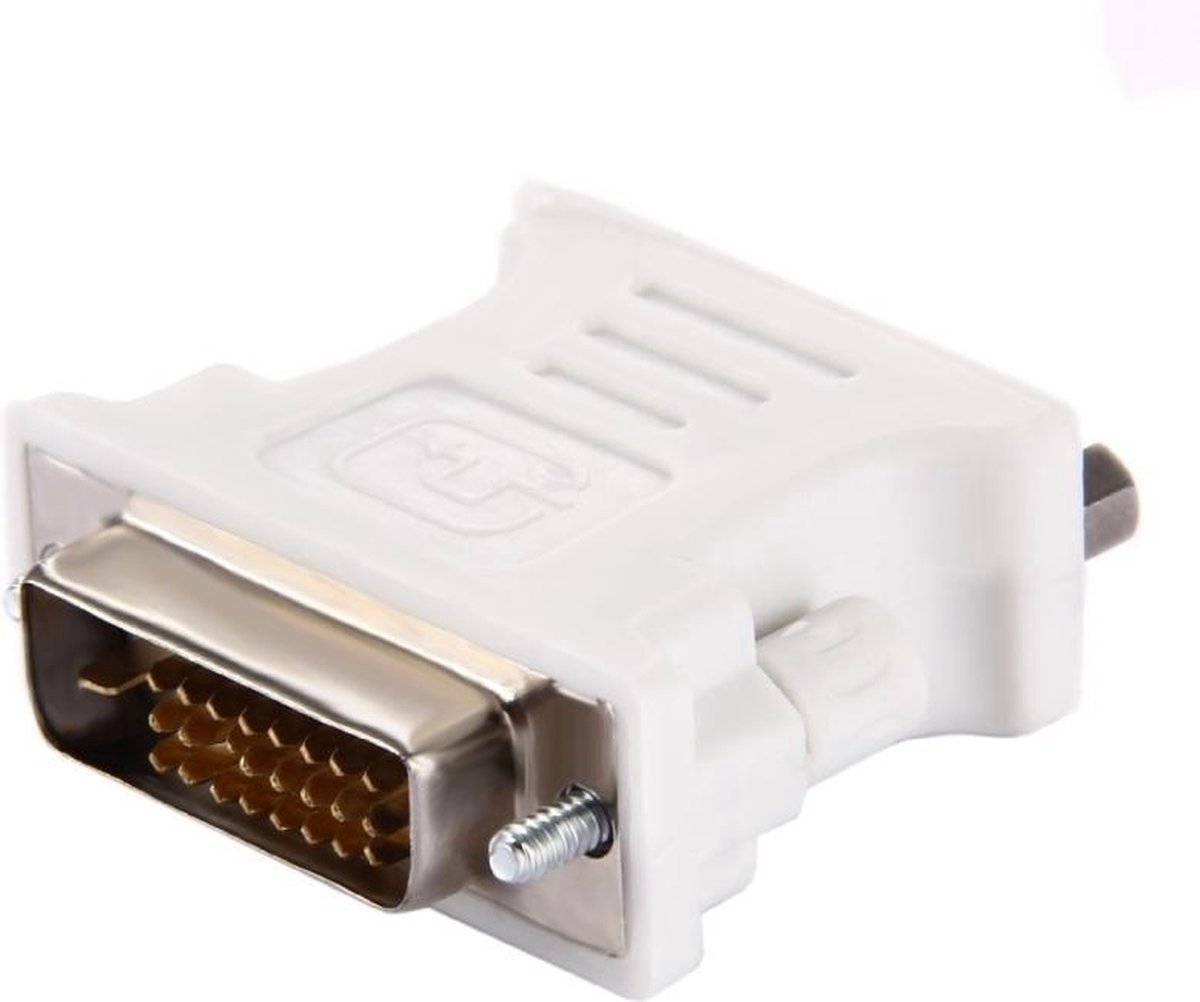 New Age Devi - Let op type DVI 241 Pin Male-to-VGA 15Pin Female adapter White