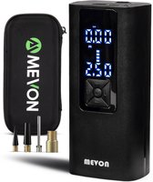 Bol.com Mevon MV03 Accu Luchtcompressor – Elektrische Bandenpomp Auto/Fiets – Met Luxe Hardcase + 11 Opzetstukken aanbieding