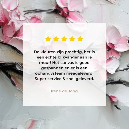 Canvas schilderij 20x20 cm - Exclusieve wanddecoratie Bloesem - Kunstzinnig - Roze - Sakura - Muurdecoratie woonkamer - Slaapkamer decoratie - Kamer accessoires - Schilderijen op canvas