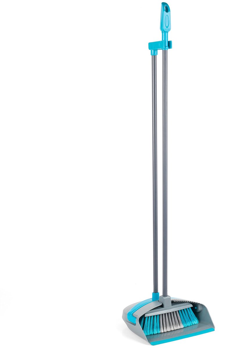 My Ninki ® Stijlvolle Lange Handgreep Stoffer en Blik Set voor Efficiënte Binnenreiniging