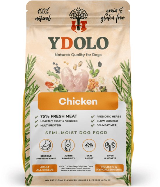 Ydolo Dog Semi Moist Kip 2,5kg