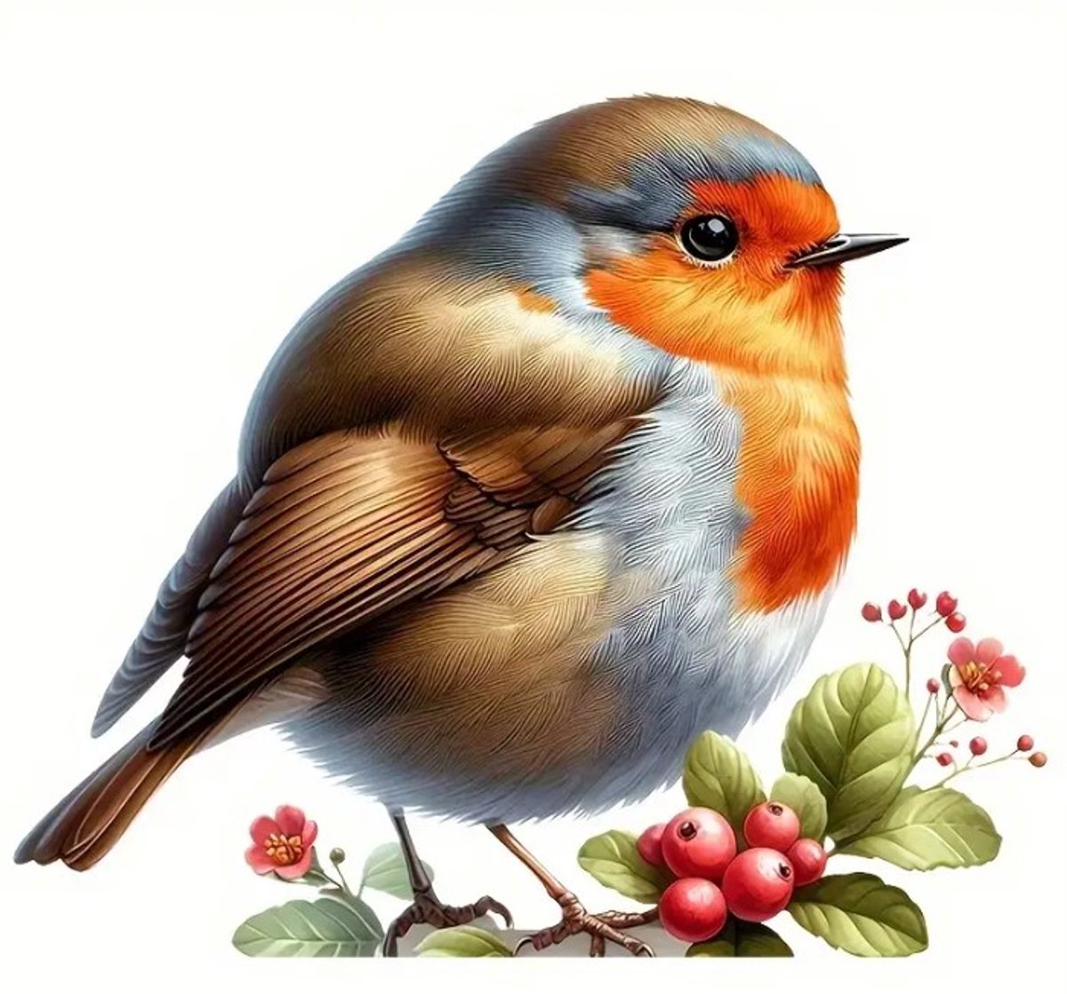 Muursticker - Schakelaarsticker - Vogel – Roodborstje - Hulst - Bes - Muur Sticker / Raamsticker Keuken - Boven stopcontact – Laptop sticker | Kinderkamer | Jongens – Meisjes | Decor - Poster | Verwijderbaar – Zelfklevend plakfolie | DH Collection