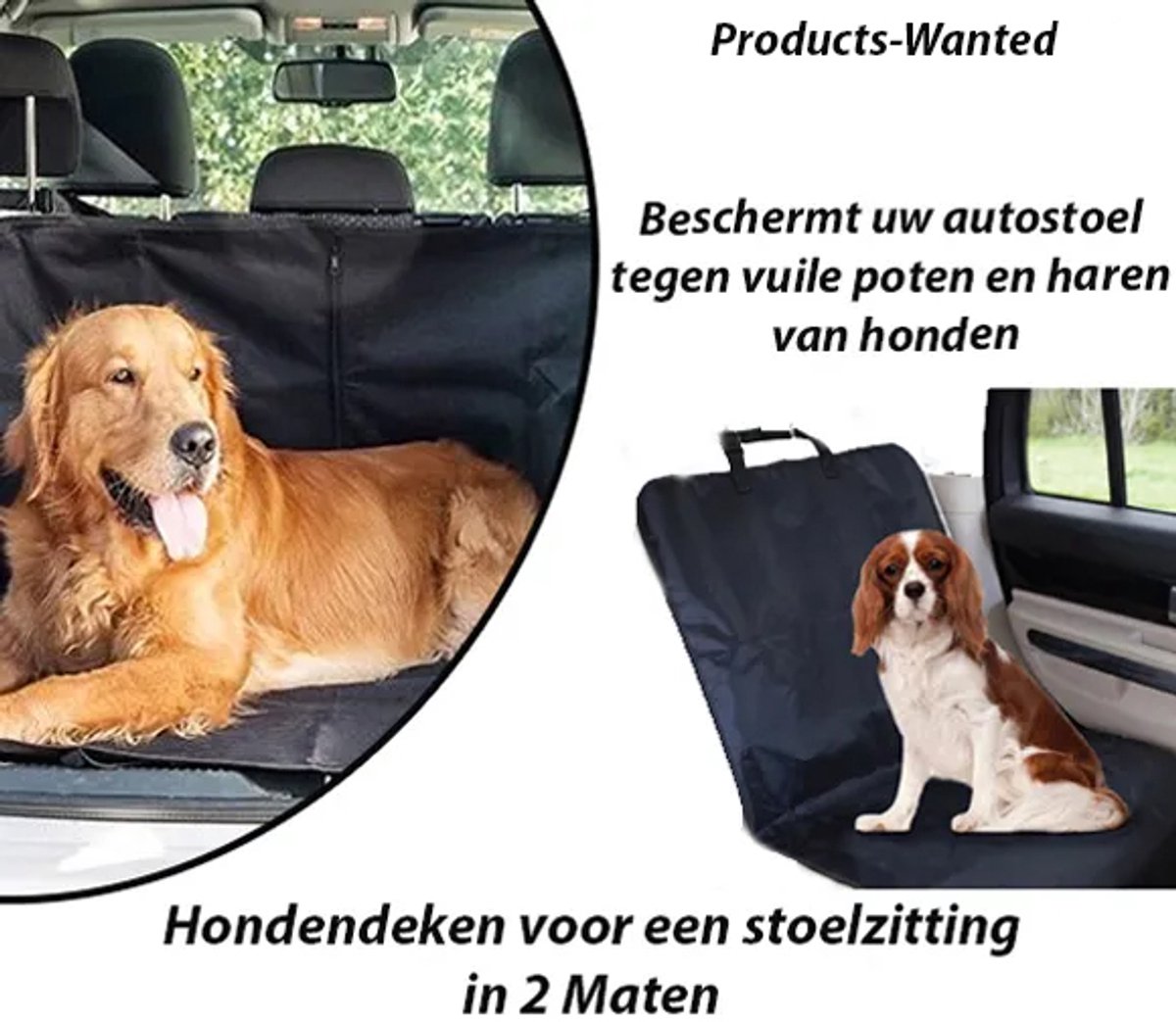 2-Stuks Hondendeken Voor een Stoelzitting in 2 Maten
