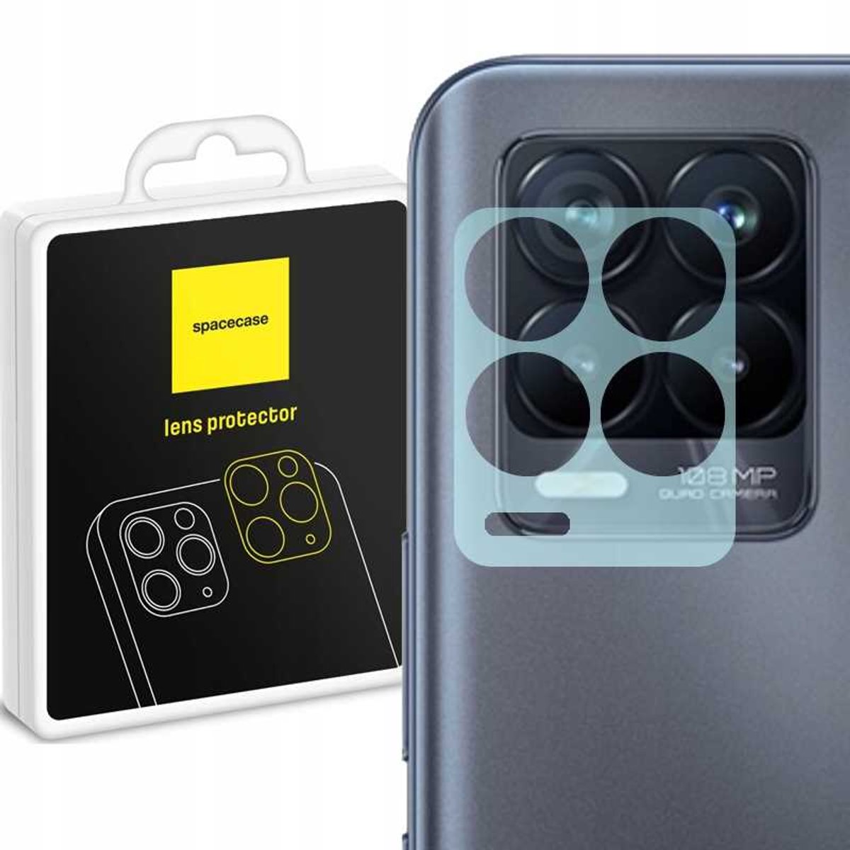 Spacecase Gehard Glas Voor Realme 8 Pro Camera Glazen Telefoon