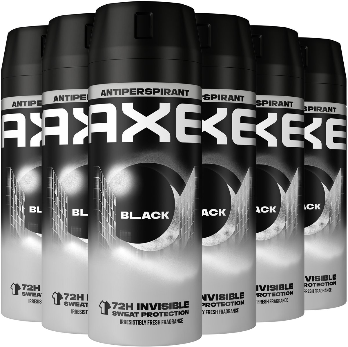 Axe Black deodorant - 6 x 150 ml - voordeelverpakking