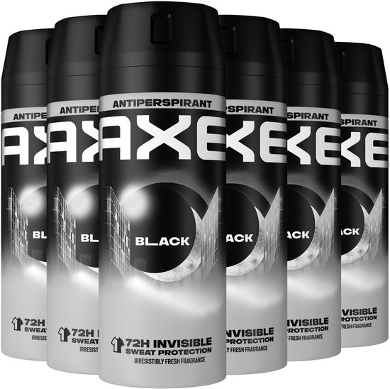 AXE Spray anti-transpirant noir - 6 x 150 ml - Pack économique