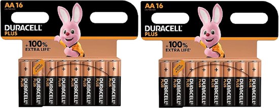 32 x Duracell AA Plus Power - Voordeelverpakking - 32 x AA batterijen