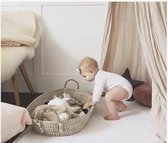 Happywood® Grote verschoonmand - Inclusief dik matras - Zeegras - Verschoningsmand - Changing basket - Babykamer - Mozes mand