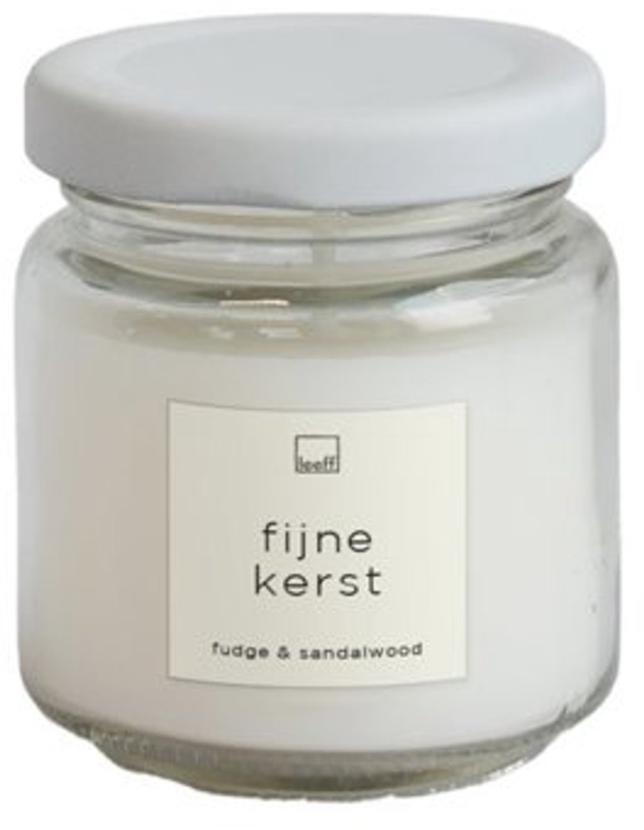 Leeff Jar Candle S - Fijne kerst - Set van 3 Kaarsen - Geurkaars