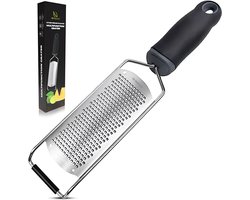 HI NATURE™ Premium Multi Rasp zester - Handrasp - Citroenrasp - Kaasrasp - Gemberrasp - Knoflookrasp | Roestvrij staal Zwart HI NATURE™ Premium Multi Rasp zester - Handrasp - Citroenrasp - Kaasrasp - Gemberrasp - Knoflookrasp | Roestvrij staal Zwart