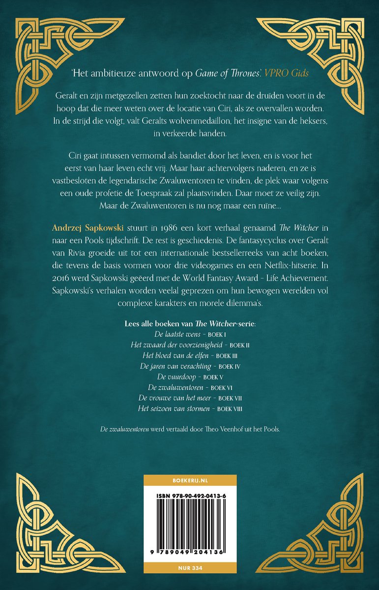 The Witcher 6 - De zwaluwentoren - back cover