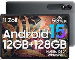 Blackview Tab 90 WiFi - Tablet - 128GB - 11 inch - Android 15 - 5G WiFi - 8200mAh - Octa core - Grijs