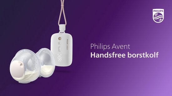 Philips Avent - Tire-lait électrique double mains libres - Moteur confortable, silencieux et puissant - Gobelets transparents ultra-légers - SCF532/11