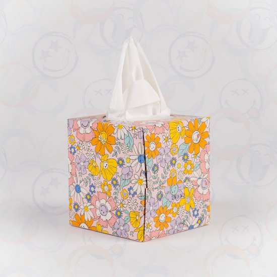 Mouchoirs SmileyWorld® Ultra Soft - Cube Design - 48 feuilles par boîte - 12 boîtes