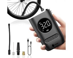 Elektrische Fietspomp - Bandenpomp Scooter Motor Auto - Draagbare luchtcompressor - Tot 10.8 bar - USB oplaadbaar