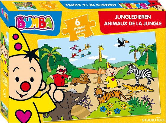 Bumba - Puzzel - Puzzel 6 stukken - Jungledieren
