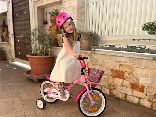 ApexArte® Kinderfiets 3 Jaar - Loopfiets 14 inch - Fiets Meisjes & Jongens - Roze van ApexArte — afbeelding 3
