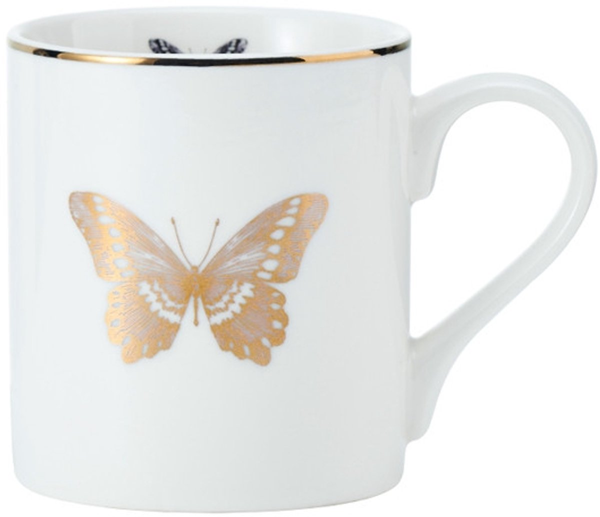 Mok, Beker, 0.28 L, Vlinder, Wit, Porselein - Mikasa