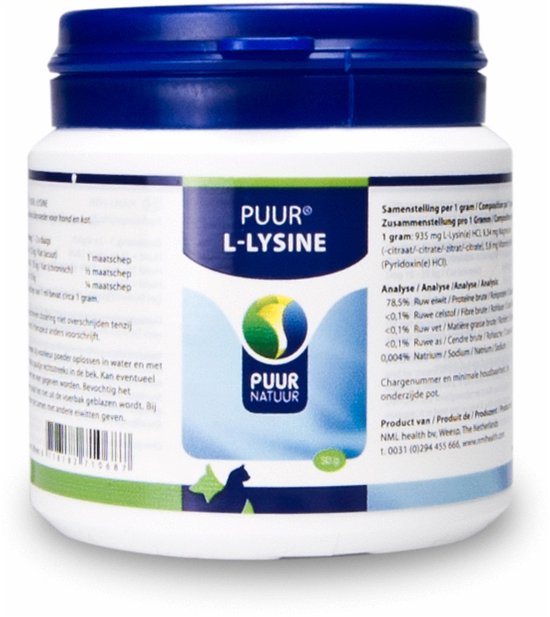 Puur l-lysine compleet voor hond en kat - 1 st à 50 gr