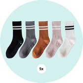 5 Paar Pilates antislip Sokken / Yoga antislip sokken / Inclusief Gratis Online Pilates Cursus