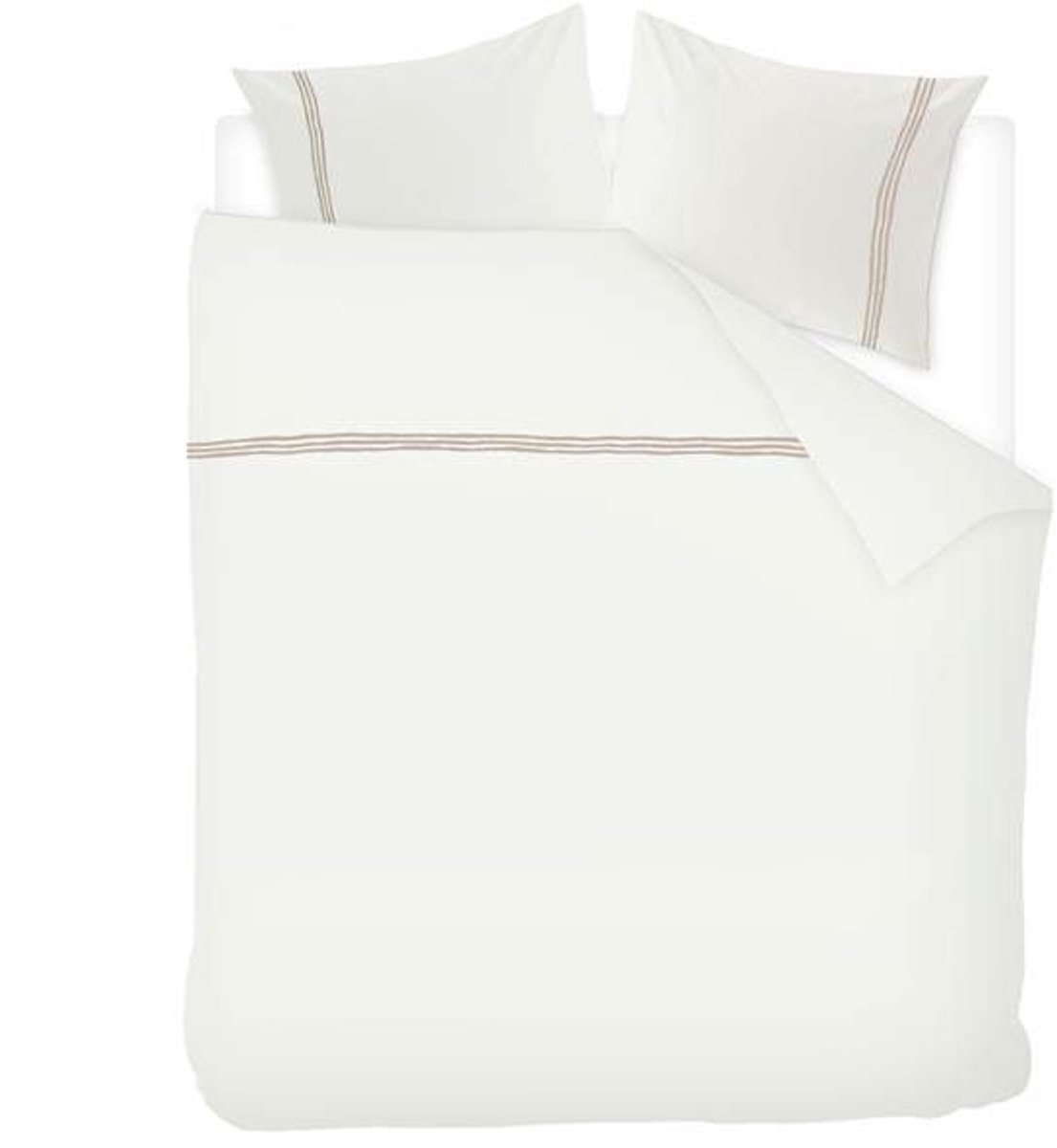 Ivorlyn Miami Dekbedovertrek - Tweepersoons - 200x200/220 cm - White Taupe