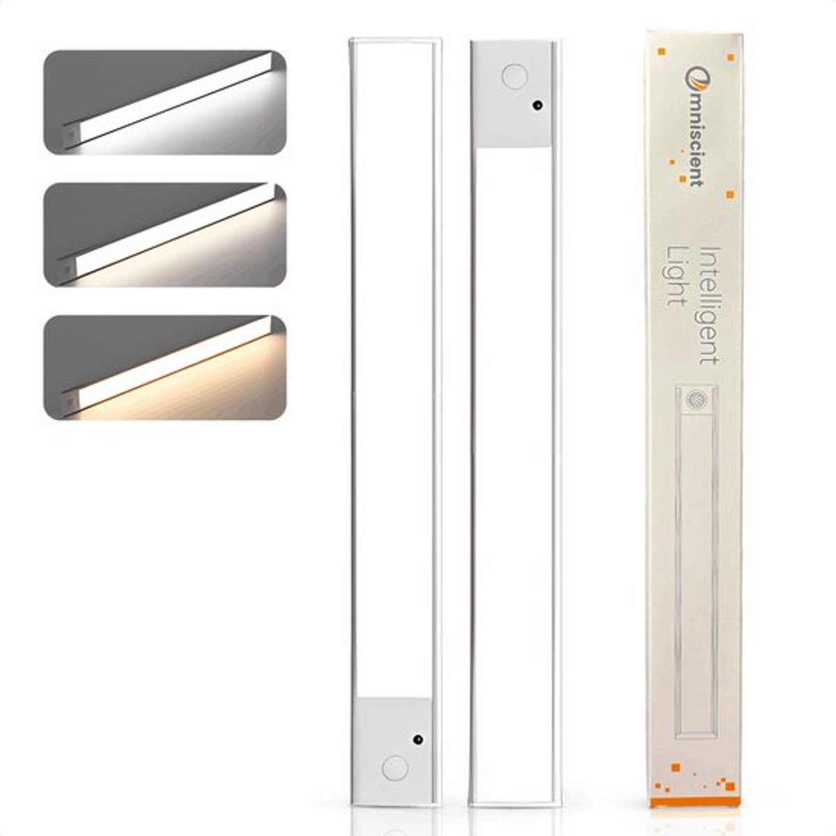 Omniscient® Led Lamp met Bewegingssensor - Kastverlichting - Keukenverlichting Onderbouw Led- Nachtlampje - Meerdere Kleurtemperaturen - Dimbaar - 4x 30 cm - Nachtlampje met Sensor - Binnen - USB-C Oplaadbaar - Trapverlichting - Magnetisch - Kastlamp — cadeau in Wonen & Interieur - foto 6