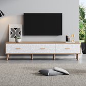 vidaXL Tv-meubel 102x37,5x52,5 cm bewerkt hout gerookt eikenkleurig