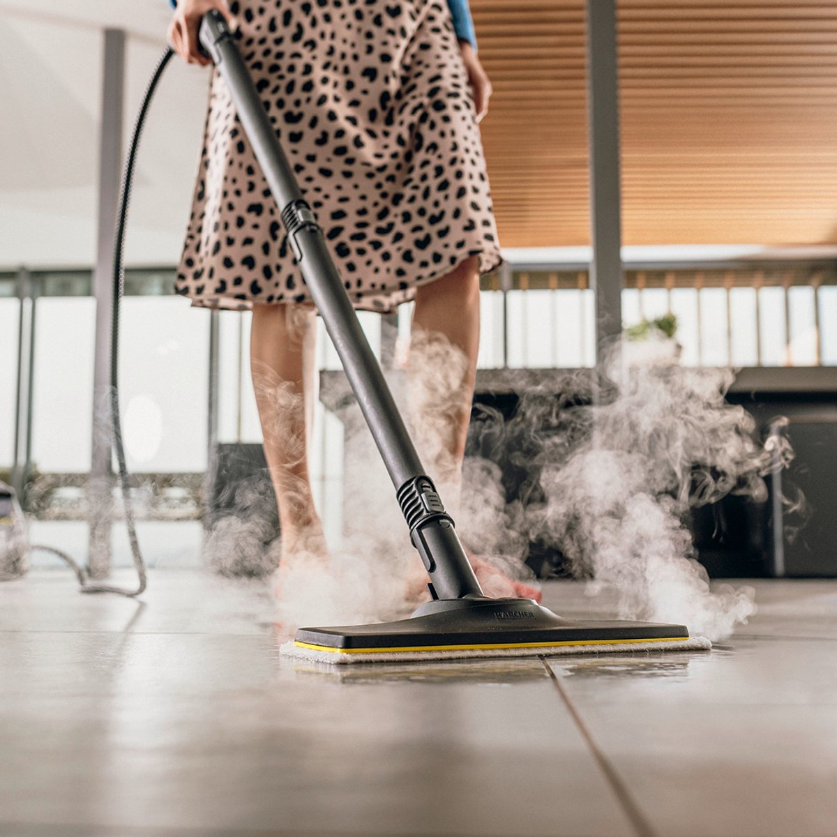 Kärcher EasyFix Vloermondset voor stoomreinigers - Microvezel - Klittenbandbevestiging - Flexibel scharnier mondstuk – foto 4