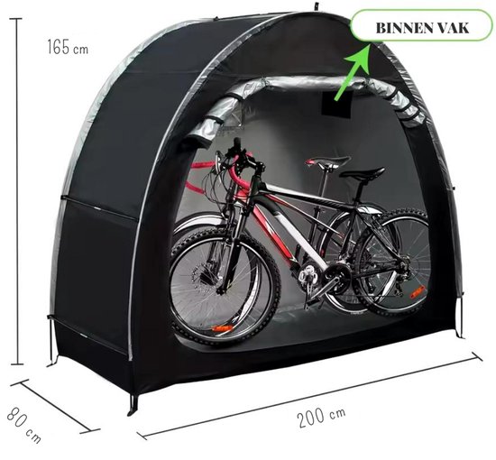 Fietstent - Schuurtent - Opbergtent - Waterproof - Windproof - Stofdicht - 200 x 80 x 165cm van Mama Gina — afbeelding 5