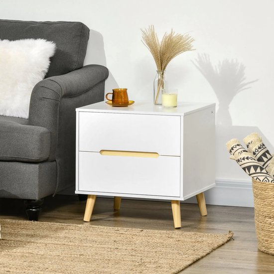 Nachtkastjes kopen | 2 stuks hoogglans wit