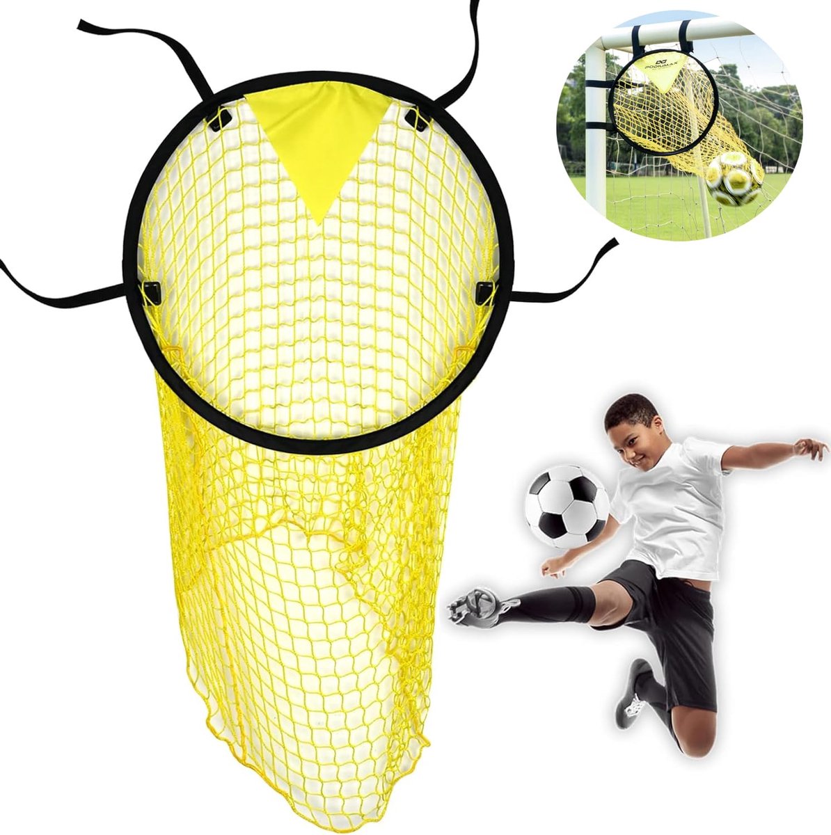 Voetbalnet - Voetbaldoelnet - Oefenvoetbalwerpnet Voetbalwerpdoel - Accessoires en trainingsmaterialen - Trainingsmateriaal - Voor het trainen van de schietnauwkeurigheid - Verstelbaar - Voetbaltraining