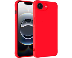 Hoesje - Geschikt voor Apple iPhone 16e / 17e - Sterk & Shockproof - Siliconen Case - Hoes Cover - Telefoonhoes - Rood